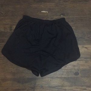 Black athletic shorts